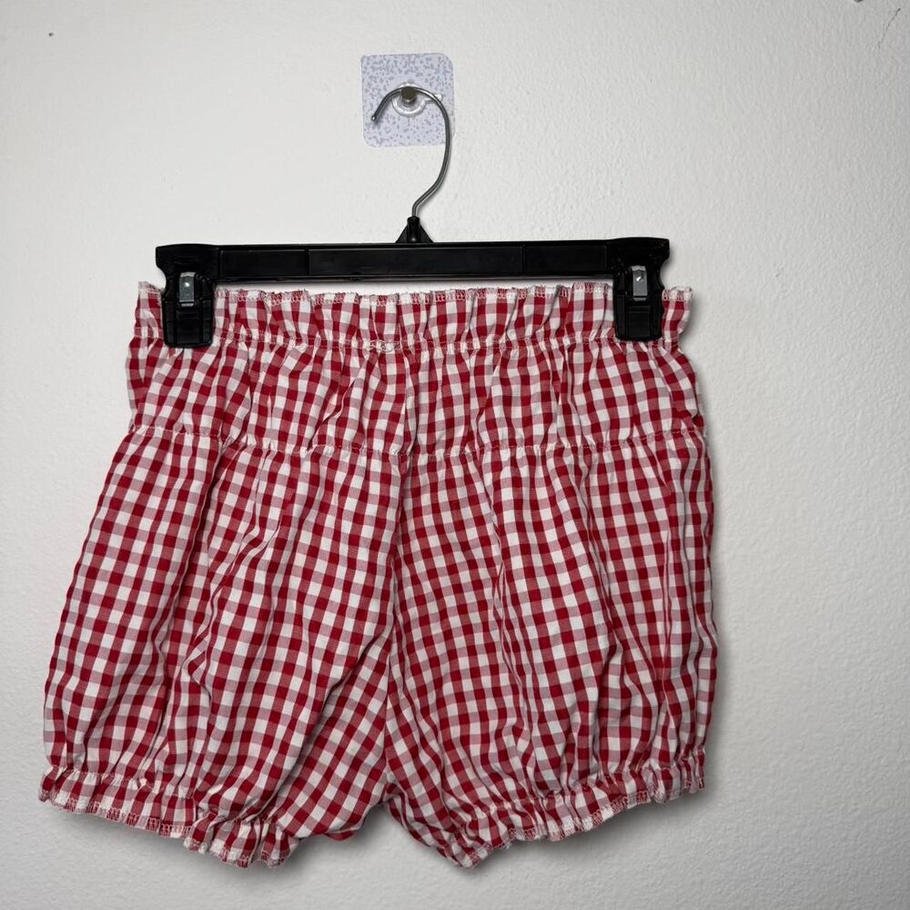 Red Gingham Bloomers Shorts D7